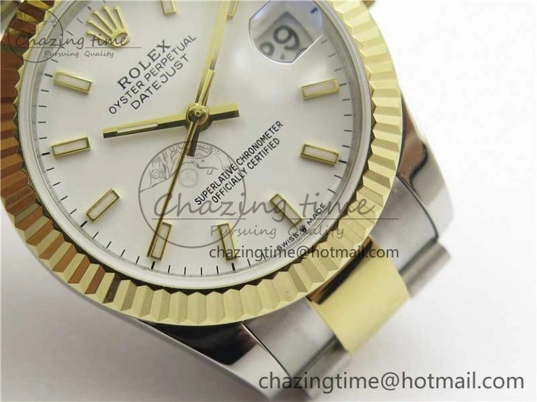 Datejust 31mm 278273 SS YG BP Maker Best Edition White Sticks Markers Dial on SS YG Oyster Bracelet Lightweight 10394