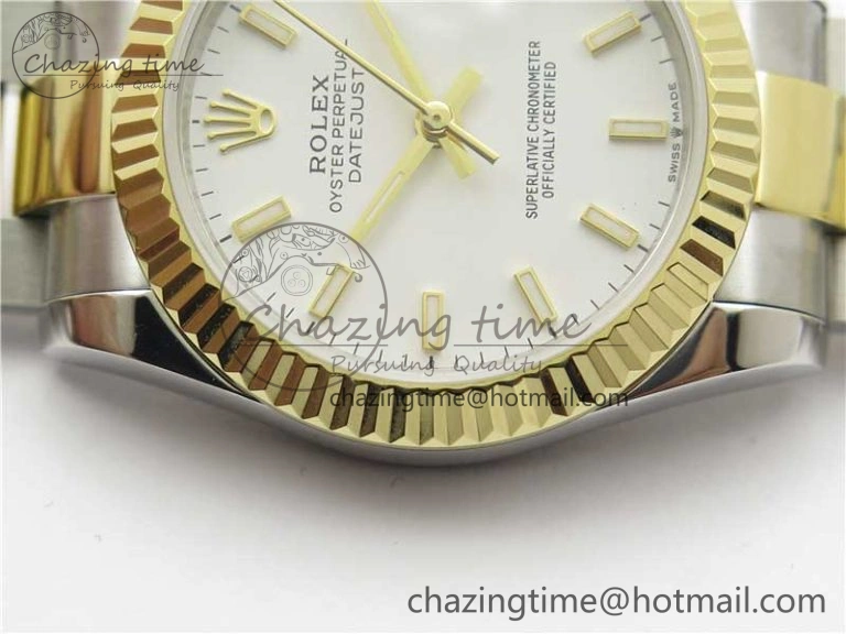 Datejust 31mm 278273 SS YG BP Maker Best Edition White Sticks Markers Dial on SS YG Oyster Bracelet Lightweight 10394