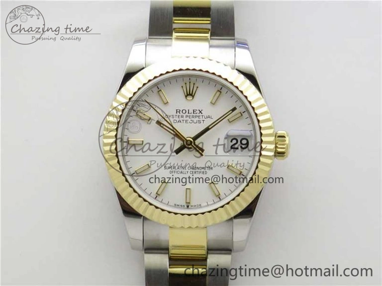 Datejust 31mm 278273 SS YG BP Maker Best Edition White Sticks Markers Dial on SS YG Oyster Bracelet SportInspired 2722