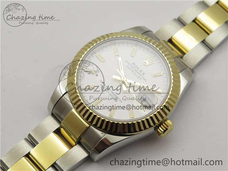 Datejust 31mm 278273 SS YG BP Maker Best Edition White Sticks Markers Dial on SS YG Oyster Bracelet Lightweight 10394