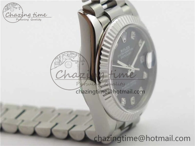Datejust 31mm 278275 SS BP Maker Best Edition Black Crystals Markers Dial on SS President Bracelet StreetReady 10527