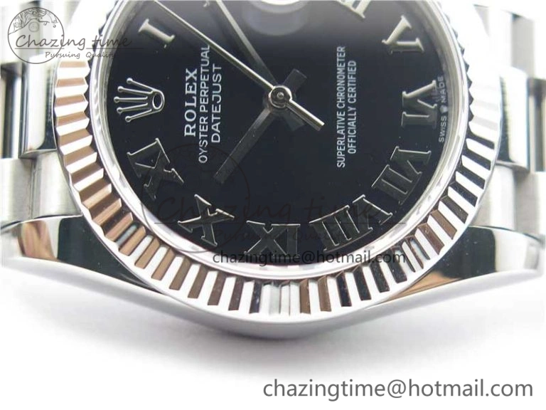 Datejust 31mm 278275 SS BP Maker Best Edition Black Roman Dial on SS President Bracelet Supportive 3099