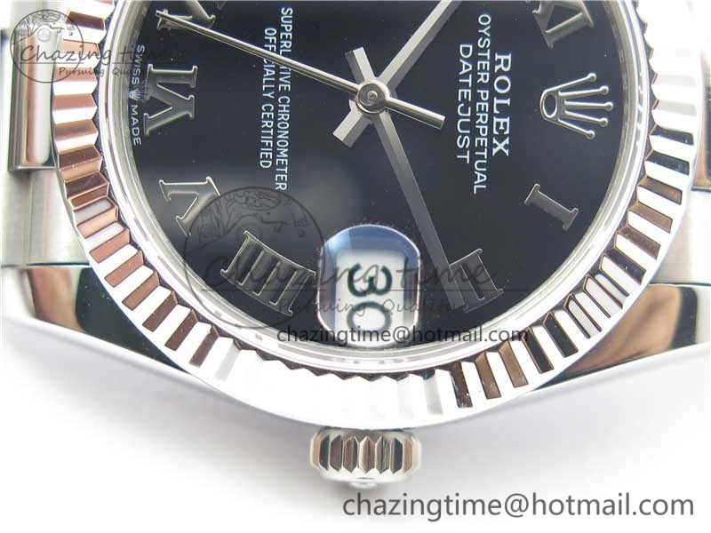 Datejust 31mm 278275 SS BP Maker Best Edition Black Roman Dial on SS President Bracelet Supportive 3099