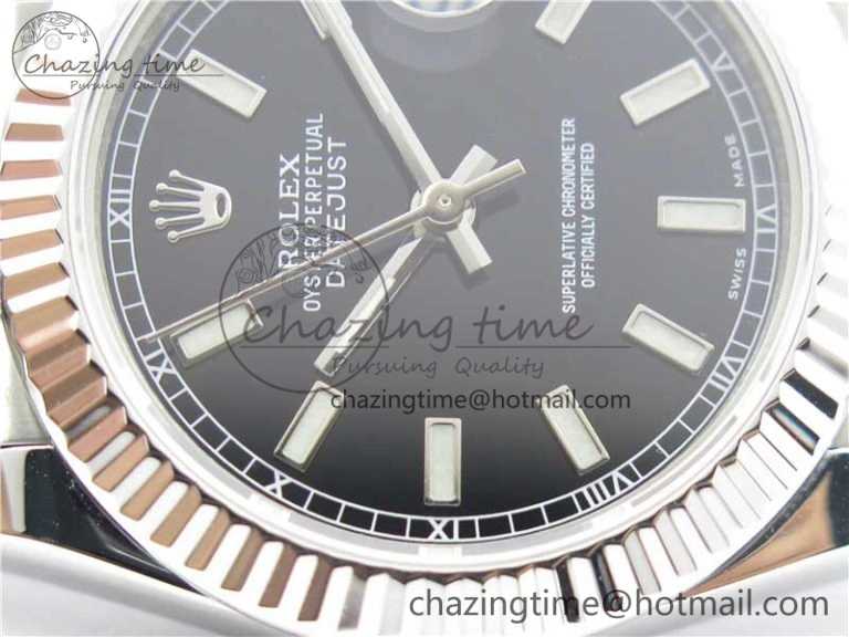 TechFriendly Datejust 31mm 278275 SS BP Maker Best Edition Black Stick Markers Dial on SS President Bracelet 10525