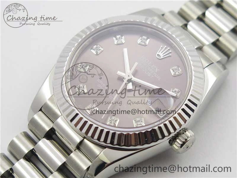 Lightweight Datejust 31mm 278275 SS BP Maker Best Edition Gray Crystals Markers Dial on SS President Bracelet 3090