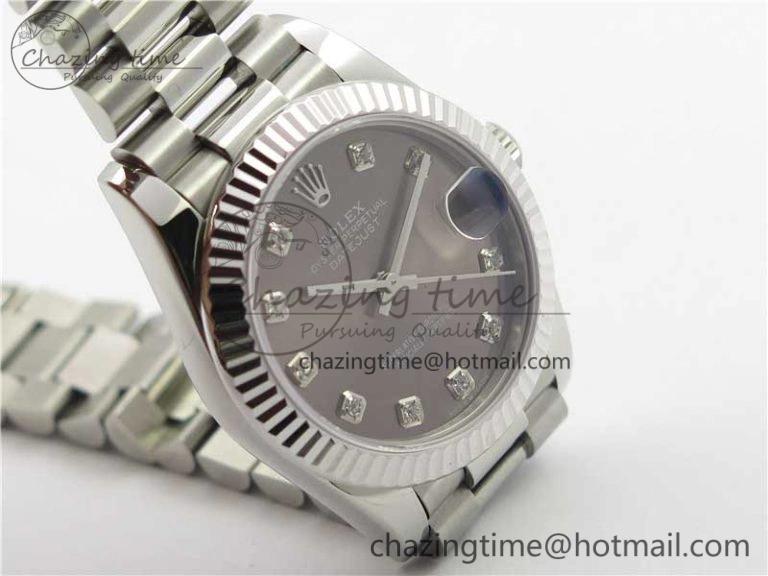 Lightweight Datejust 31mm 278275 SS BP Maker Best Edition Gray Crystals Markers Dial on SS President Bracelet 3090
