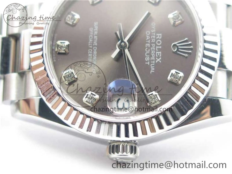Lightweight Datejust 31mm 278275 SS BP Maker Best Edition Gray Crystals Markers Dial on SS President Bracelet 3090