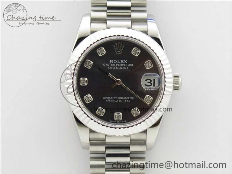Affordable Datejust 31mm 278275 SS BP Maker Best Edition Gray MOP Crystals Markers Dial on SS President Bracelet 10524