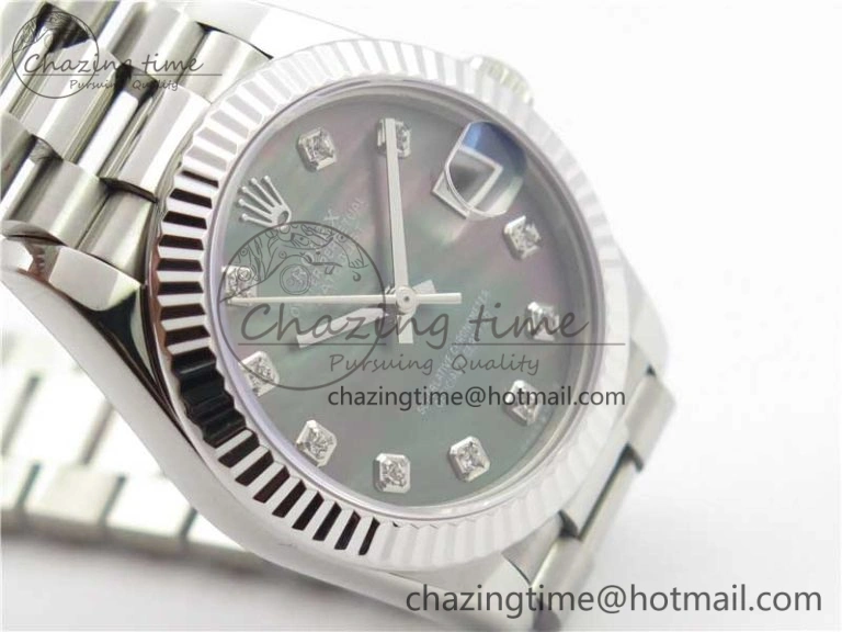 WrinkleFree Datejust 31mm 278275 SS BP Maker Best Edition Gray MOP Crystals Markers Dial on SS President Bracelet 3093