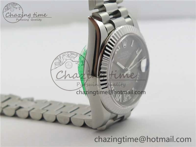 Casual Datejust 31mm 278275 SS BP Maker Best Edition Gray Roman Dial Crystal @6 on SS President Bracelet 10529