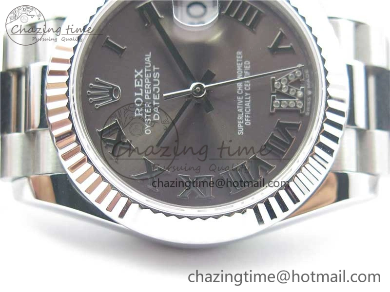 Casual Datejust 31mm 278275 SS BP Maker Best Edition Gray Roman Dial Crystal @6 on SS President Bracelet 10529