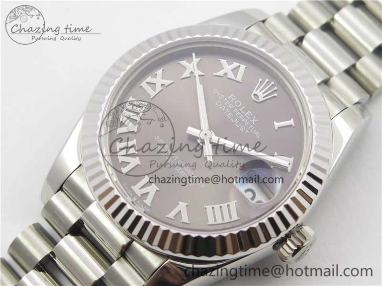 Datejust 31mm 278275 SS BP Maker Best Edition Gray Roman Dial on SS President Bracelet TimelessDesign 3095