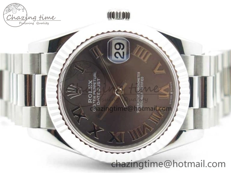 Datejust 31mm 278275 SS BP Maker Best Edition Gray Roman Dial on SS President Bracelet TimelessDesign 3095