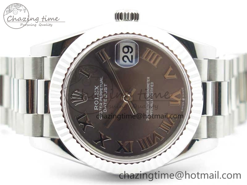 Datejust 31mm 278275 SS BP Maker Best Edition Gray Roman Dial on SS President Bracelet TimelessDesign 3095