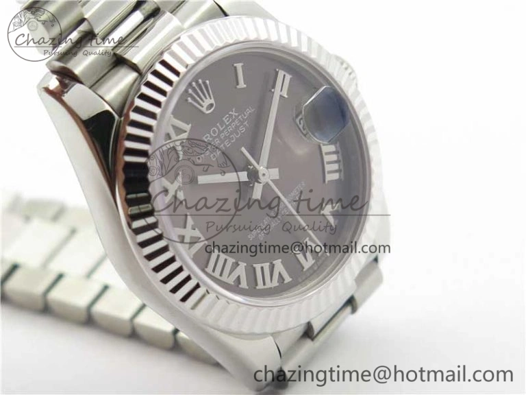 Datejust 31mm 278275 SS BP Maker Best Edition Gray Roman Dial on SS President Bracelet TimelessDesign 3095