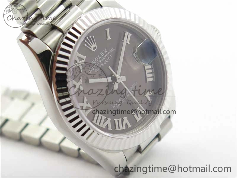 Datejust 31mm 278275 SS BP Maker Best Edition Gray Roman Dial on SS President Bracelet TimelessDesign 3095