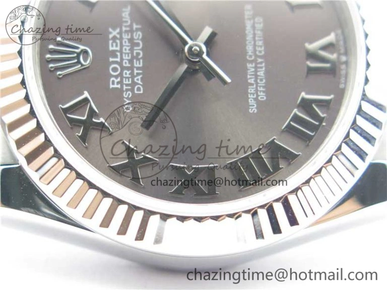 Datejust 31mm 278275 SS BP Maker Best Edition Gray Roman Dial on SS President Bracelet TimelessDesign 3095