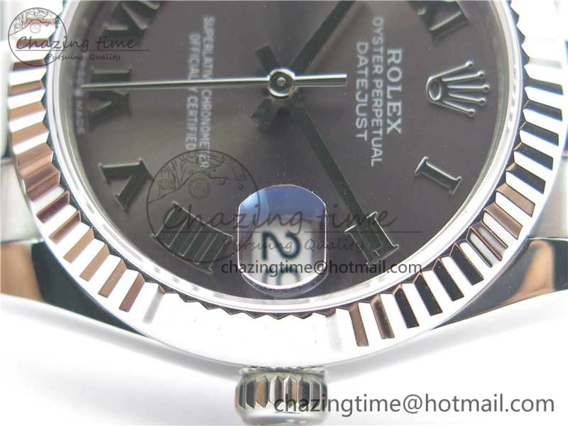 Datejust 31mm 278275 SS BP Maker Best Edition Gray Roman Dial on SS President Bracelet TimelessDesign 3095