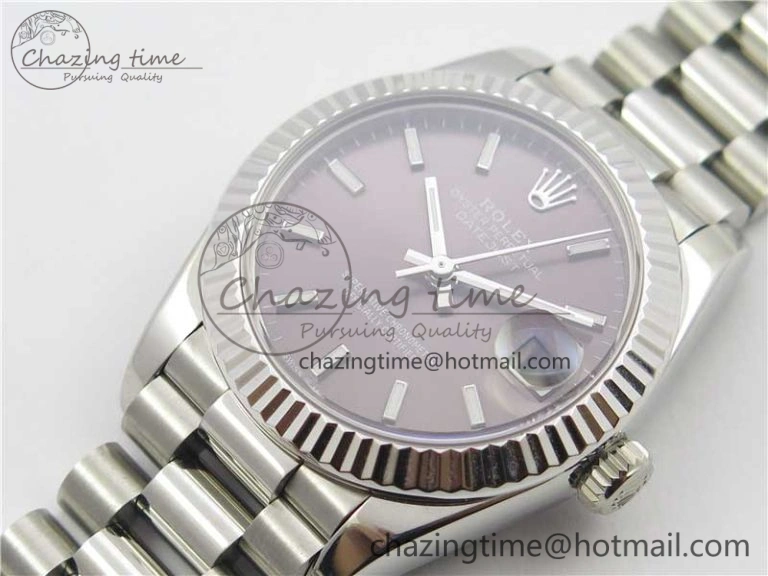 Datejust 31mm 278275 SS BP Maker Best Edition Gray Stick Markers Dial on SS President Bracelet Colorful 10518