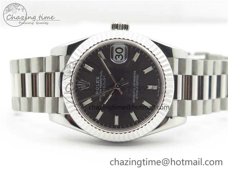 Datejust 31mm 278275 SS BP Maker Best Edition Gray Stick Markers Dial on SS President Bracelet Colorful 10518