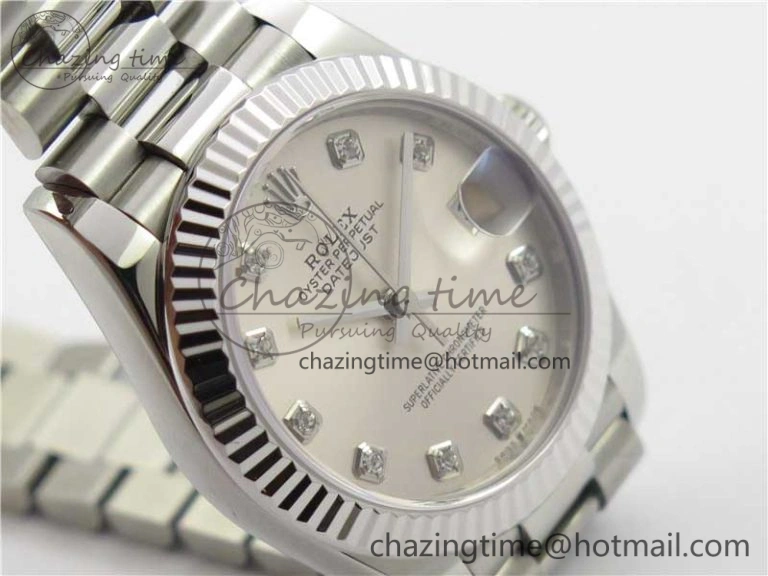 ZeroBulk Datejust 31mm 278275 SS BP Maker Best Edition Silver Crystals Markers Dial on SS President Bracelet 3080