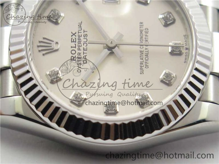 ZeroBulk Datejust 31mm 278275 SS BP Maker Best Edition Silver Crystals Markers Dial on SS President Bracelet 3080