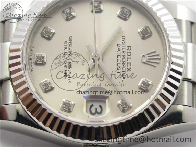 ZeroBulk Datejust 31mm 278275 SS BP Maker Best Edition Silver Crystals Markers Dial on SS President Bracelet 3080