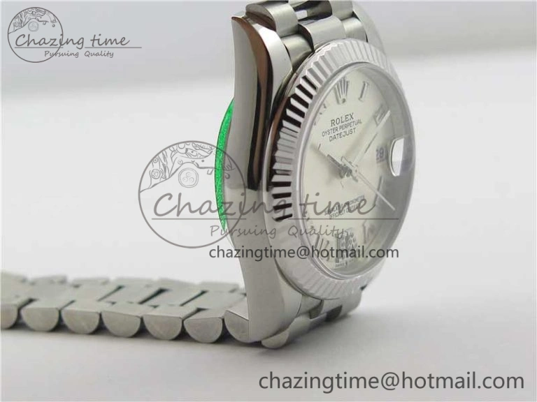 Elegant Datejust 31mm 278275 SS BP Maker Best Edition Silver Roman Dial Crystal @6 on SS President Bracelet 10515
