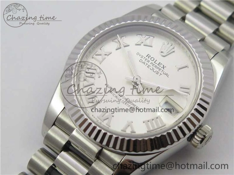 Datejust 31mm 278275 SS BP Maker Best Edition Silver Roman Dial on SS President Bracelet MoistureWicking 3083