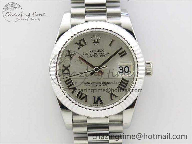 Datejust 31mm 278275 SS BP Maker Best Edition Silver Roman Dial on SS President Bracelet MoistureWicking 3083