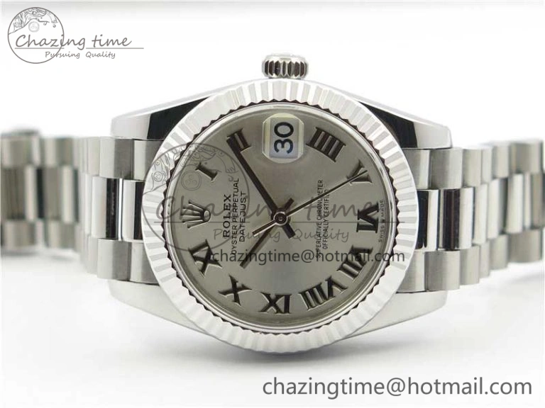 Datejust 31mm 278275 SS BP Maker Best Edition Silver Roman Dial on SS President Bracelet MoistureWicking 3083
