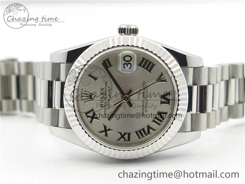 Datejust 31mm 278275 SS BP Maker Best Edition Silver Roman Dial on SS President Bracelet MoistureWicking 3083