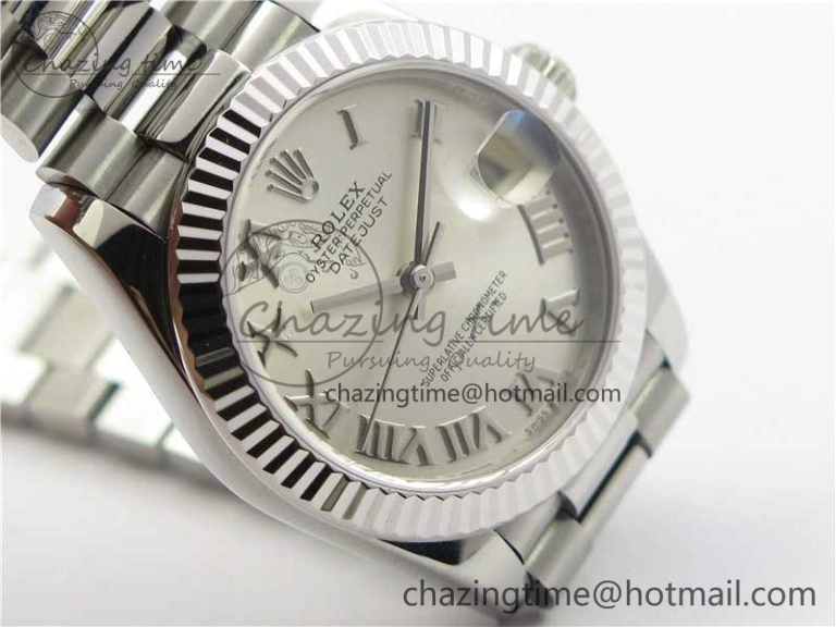 Datejust 31mm 278275 SS BP Maker Best Edition Silver Roman Dial on SS President Bracelet MoistureWicking 3083