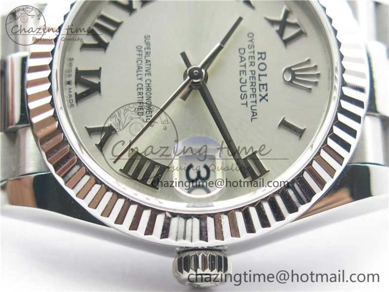 Datejust 31mm 278275 SS BP Maker Best Edition Silver Roman Dial on SS President Bracelet MoistureWicking 3083