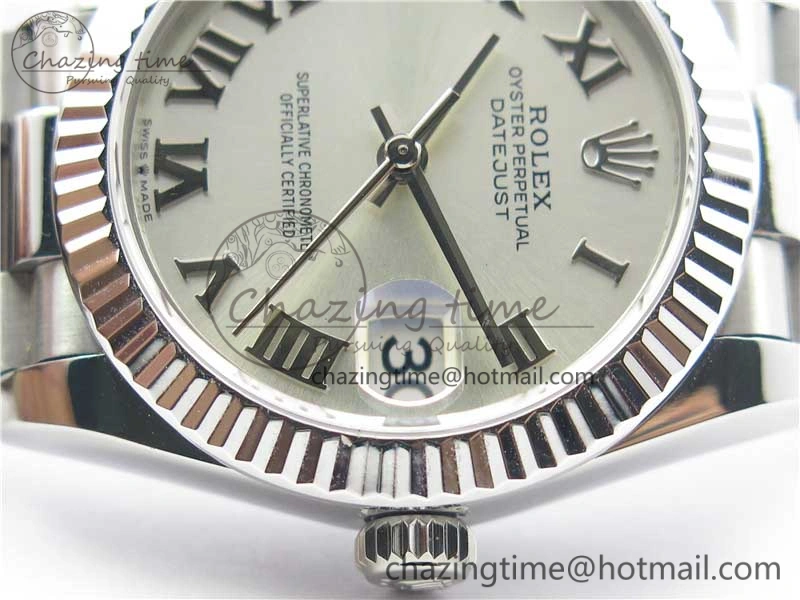Datejust 31mm 278275 SS BP Maker Best Edition Silver Roman Dial on SS President Bracelet MoistureWicking 3083