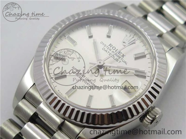 Datejust 31mm 278275 SS BP Maker Best Edition Silver Stick Markers Dial on SS President Bracelet WellDesigned 10511