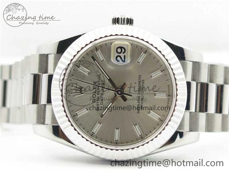 Datejust 31mm 278275 SS BP Maker Best Edition Silver Stick Markers Dial on SS President Bracelet WellDesigned 10511