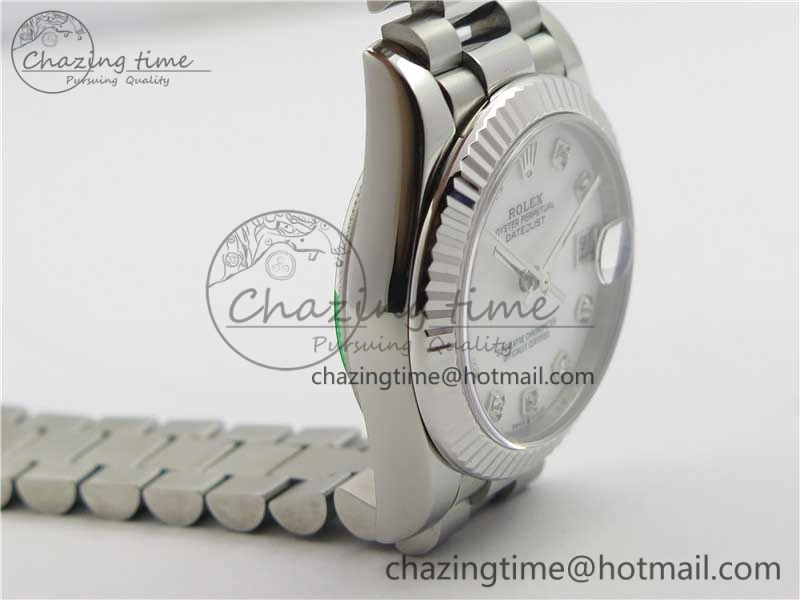 Datejust 31mm 278275 SS BP Maker Best Edition White MOP Crystals Markers Dial on SS President Bracelet EyeCatching 3105