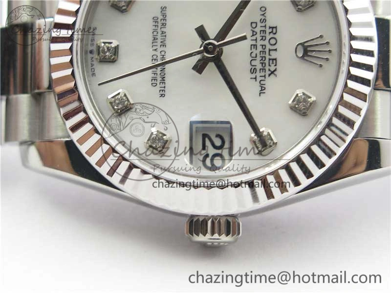 Datejust 31mm 278275 SS BP Maker Best Edition White MOP Crystals Markers Dial on SS President Bracelet EyeCatching 3105