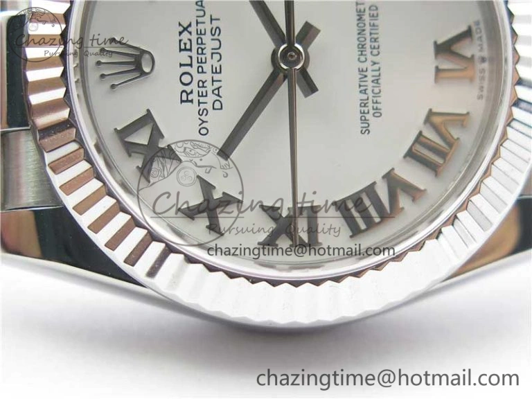 Datejust 31mm 278275 SS BP Maker Best Edition White Roman Dial on SS President Bracelet Snug 10532