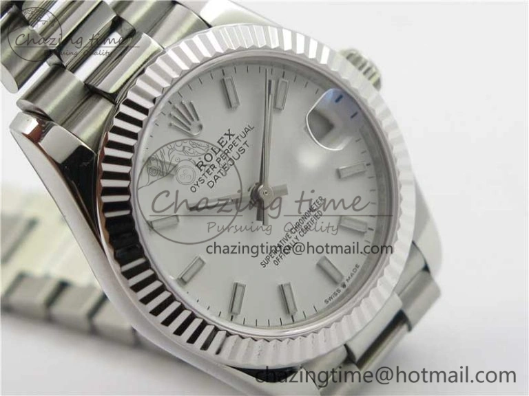 Datejust 31mm 278275 SS BP Maker Best Edition White Stick Markers Dial on SS President Bracelet EyeCatching 3100
