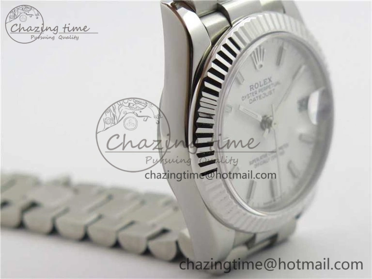 Datejust 31mm 278275 SS BP Maker Best Edition White Stick Markers Dial on SS President Bracelet EyeCatching 3100