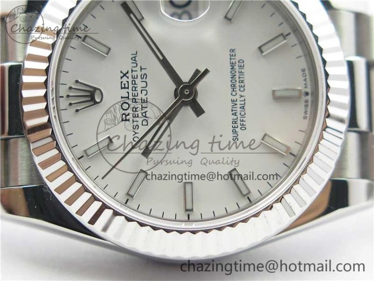 Datejust 31mm 278275 SS BP Maker Best Edition White Stick Markers Dial on SS President Bracelet EyeCatching 3100