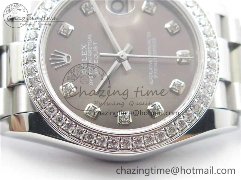 Soft Datejust 31mm 278275 SS Crystal Bezel BP Maker Best Edition Gray Crystals Markers Dial on SS President Bracelet 10520