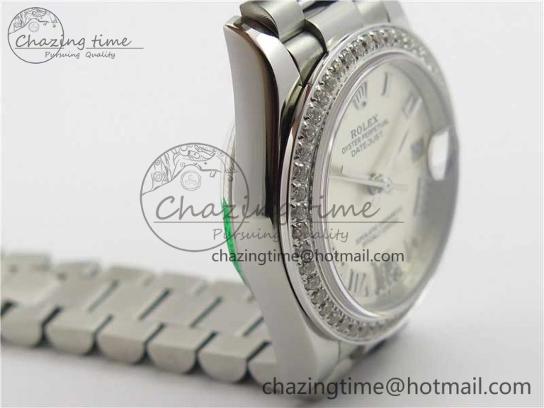 Datejust 31mm 278275 SS Crystal Bezel BP Maker Best Edition Silver Roman Dial Crystal @6 on SS President Bracelet ZeroBulk 1842