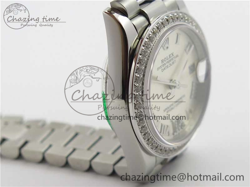 Datejust 31mm 278275 SS Crystal Bezel BP Maker Best Edition Silver Roman Dial Crystal @6 on SS President Bracelet ZeroBulk 1842