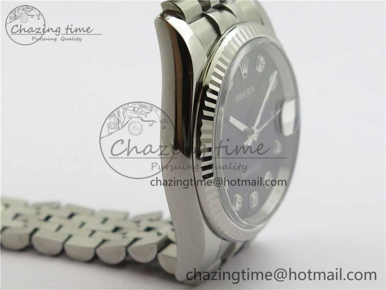 Unisex Datejust 36mm 116234 904L SS DJF 1:1 Best Edition Black Dial Diam Markers On SS Jubilee Bracelet A 10471