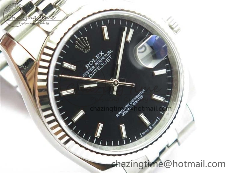 Soft Datejust 36mm 116234 904L SS DJF 1:1 Best Edition Black Dial Sticks Markers On SS Jubilee Bracelet A 10478