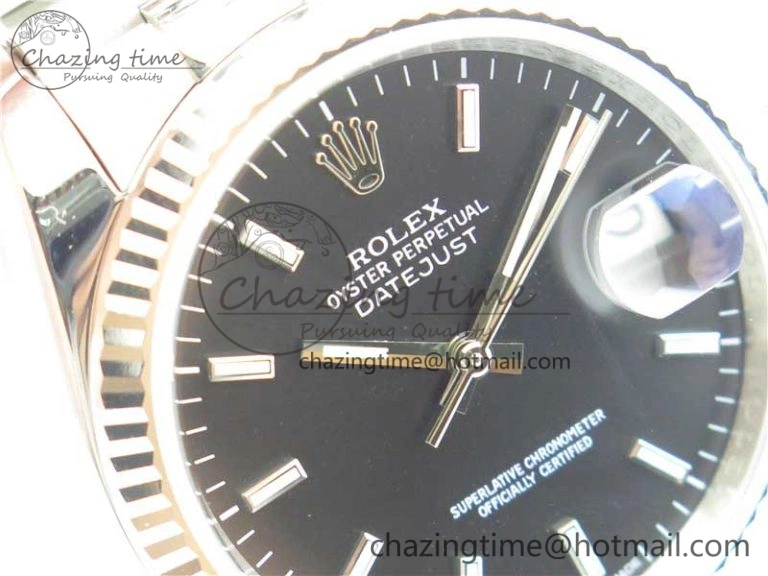 Soft Datejust 36mm 116234 904L SS DJF 1:1 Best Edition Black Dial Sticks Markers On SS Jubilee Bracelet A 10478