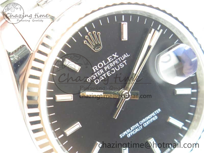 Soft Datejust 36mm 116234 904L SS DJF 1:1 Best Edition Black Dial Sticks Markers On SS Jubilee Bracelet A 10478